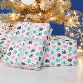 Retro Snowflakes Cadeaupapier