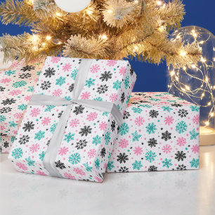 Retro Snowflakes Cadeaupapier