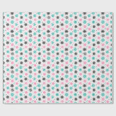 Retro Snowflakes Cadeaupapier (Vlak)