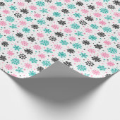 Retro Snowflakes Cadeaupapier (Hoek)
