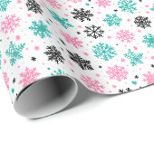 Retro Snowflakes Cadeaupapier (Rol Hoek)
