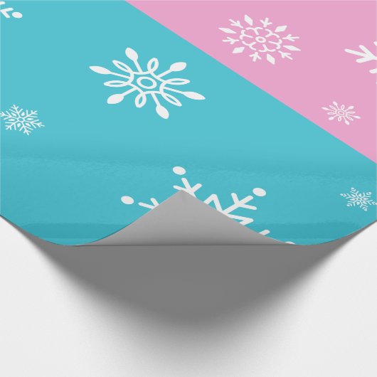 Retro - Snowflakes Cadeaupapier (Hoek)