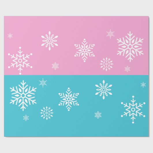 Retro - Snowflakes Cadeaupapier (Vlak)