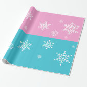 Retro - Snowflakes Cadeaupapier (Uitgerold)