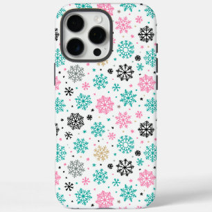 Retro Snowflakes iPhone 16 Pro Max Hoesje