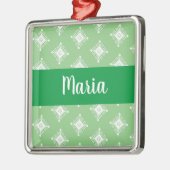 Retro Snowflakes Design Kerstmis aanwezig Metalen Ornament (Links)