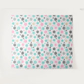 Retro Snowflakes Foto Achtergrond Wandkleed (Voorkant (horizontaal))