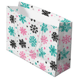 Retro Snowflakes Groot Cadeauzakje