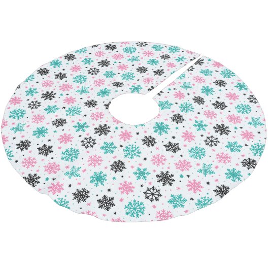 Retro Snowflakes Kerstboom Rok (Gekanteld)