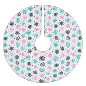 Retro Snowflakes Kerstboom Rok (Voorkant)