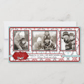 Retro Snowflakes Kerstkaart (Voorkant)