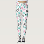 Retro Snowflakes Leggings (Voorkant)
