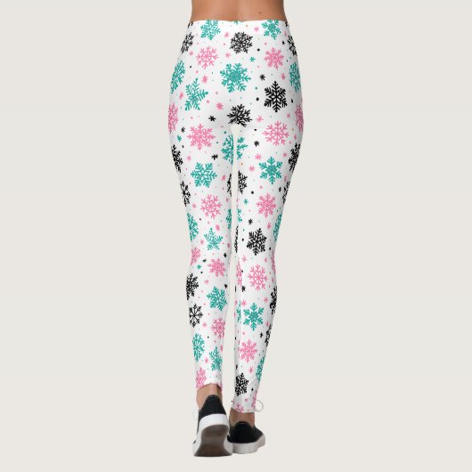 Retro Snowflakes Leggings (Achterkant)
