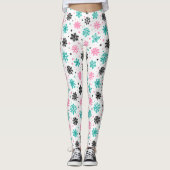 Retro Snowflakes Leggings (Voorkant)