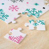 Retro Snowflakes Legpuzzel (Zijkant)