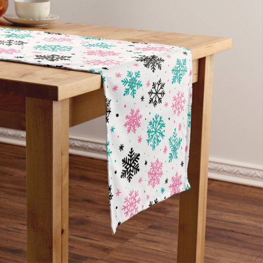 Retro Snowflakes Medium Tafelloper (Voorbeeld)