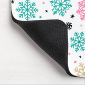 Retro Snowflakes Muismat (Hoek)