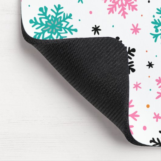 Retro Snowflakes Muismat (Hoek)