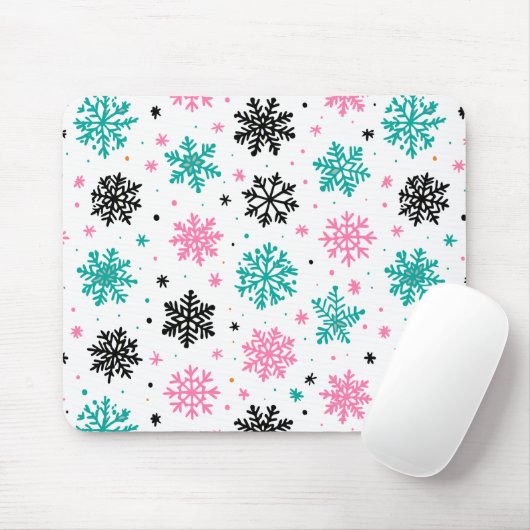 Retro Snowflakes Muismat (Met muis)