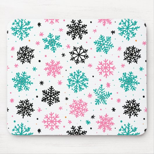 Retro Snowflakes Muismat (Voorkant)