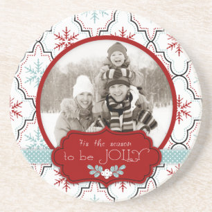 Retro Snowflakes Onderzetter