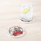 Retro Snowflakes Onderzetter (Zijkant)