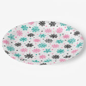 Retro Snowflakes Papieren Bordje (Gekanteld)