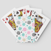 Retro Snowflakes Pokerkaarten (Achterkant)
