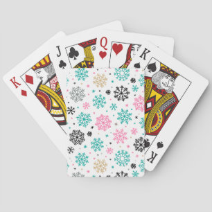 Retro Snowflakes Pokerkaarten