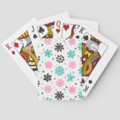 Retro Snowflakes Pokerkaarten (Achterkant)