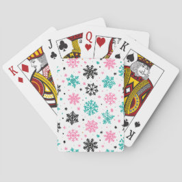 Retro Snowflakes Pokerkaarten