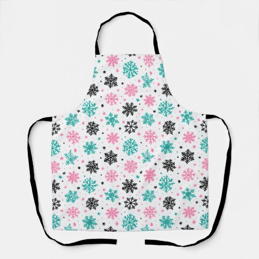 Retro Snowflakes Schort (Voorkant)