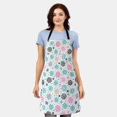 Retro Snowflakes Schort (Gedragen)