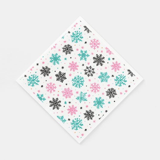 Retro Snowflakes Servet (Hoek)