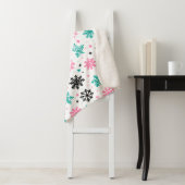 Retro Snowflakes Sherpa Deken (In situ)