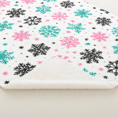 Retro Snowflakes Sherpa Deken (3/4)