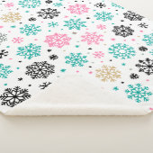 Retro Snowflakes Sherpa Deken (3/4)