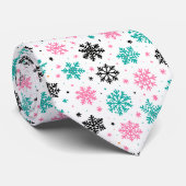 Retro Snowflakes Stropdas (Opgerold)
