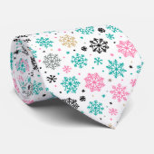 Retro Snowflakes Stropdas (Opgerold)