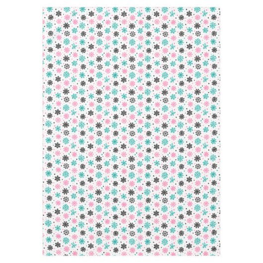 Retro Snowflakes Tafelkleed (Voorkant)