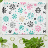 Retro Snowflakes Theedoek (Gevouwen)