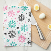 Retro Snowflakes Theedoek (Quarter Fold)