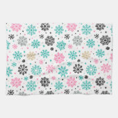 Retro Snowflakes Theedoek (Horizontaal)