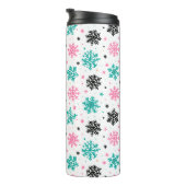 Retro Snowflakes Thermosbeker (Geroteerd rechts)