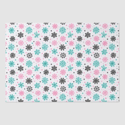 Retro Snowflakes Tissuepapier (Voorkant)