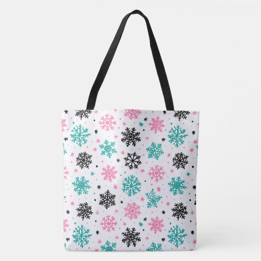Retro Snowflakes Tote Bag (Voorkant)