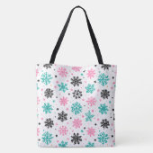 Retro Snowflakes Tote Bag (Achterkant)