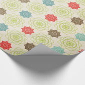 Retro Snowflakes Verpakkingspapier Cadeaupapier (Hoek)