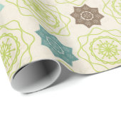 Retro Snowflakes Verpakkingspapier Cadeaupapier (Rol Hoek)