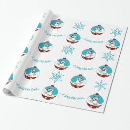 Retro - Snowman Cadeaupapier